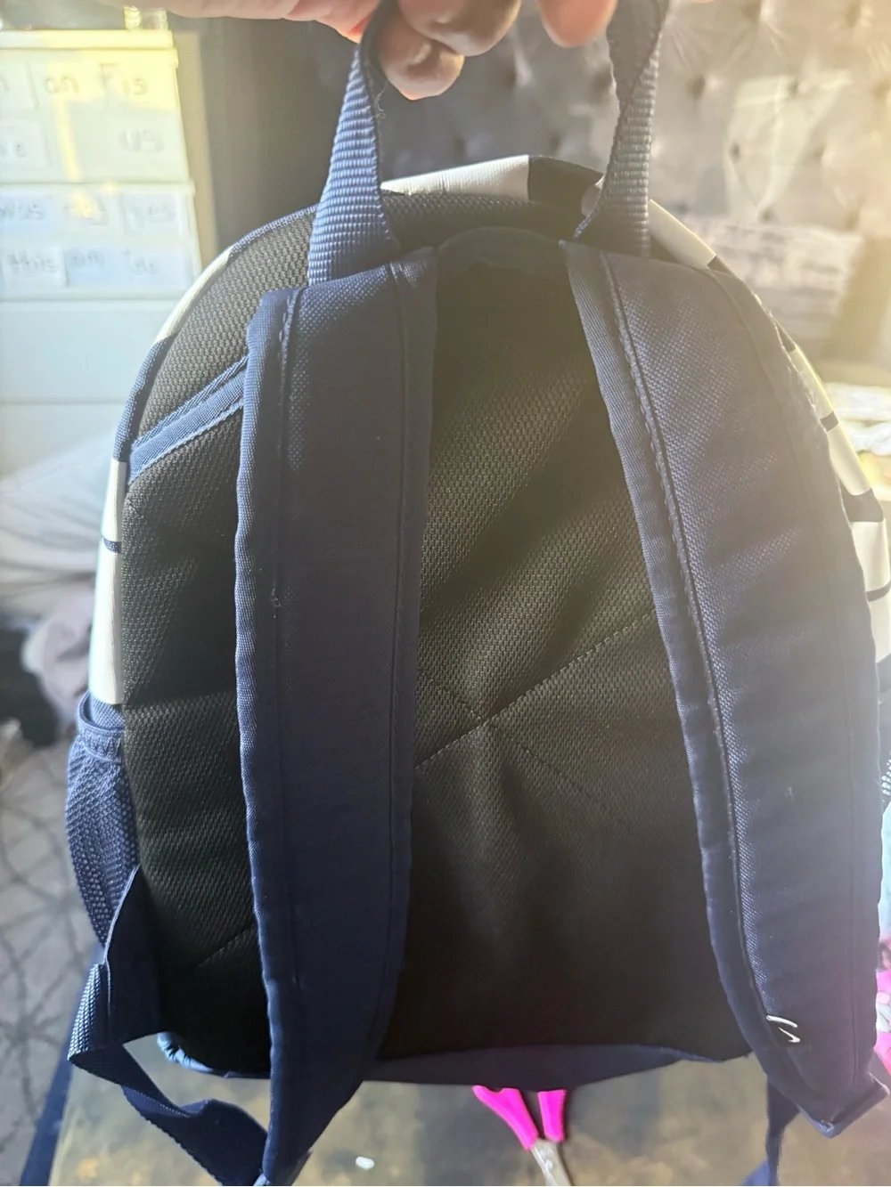 Nike Navy Blue Backpack with White Swoosh